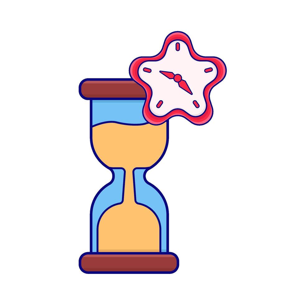 Illustration of hourglass vector