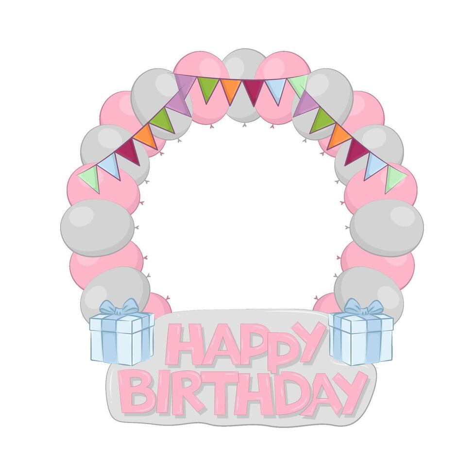 ilustración de cumpleaños marco vector