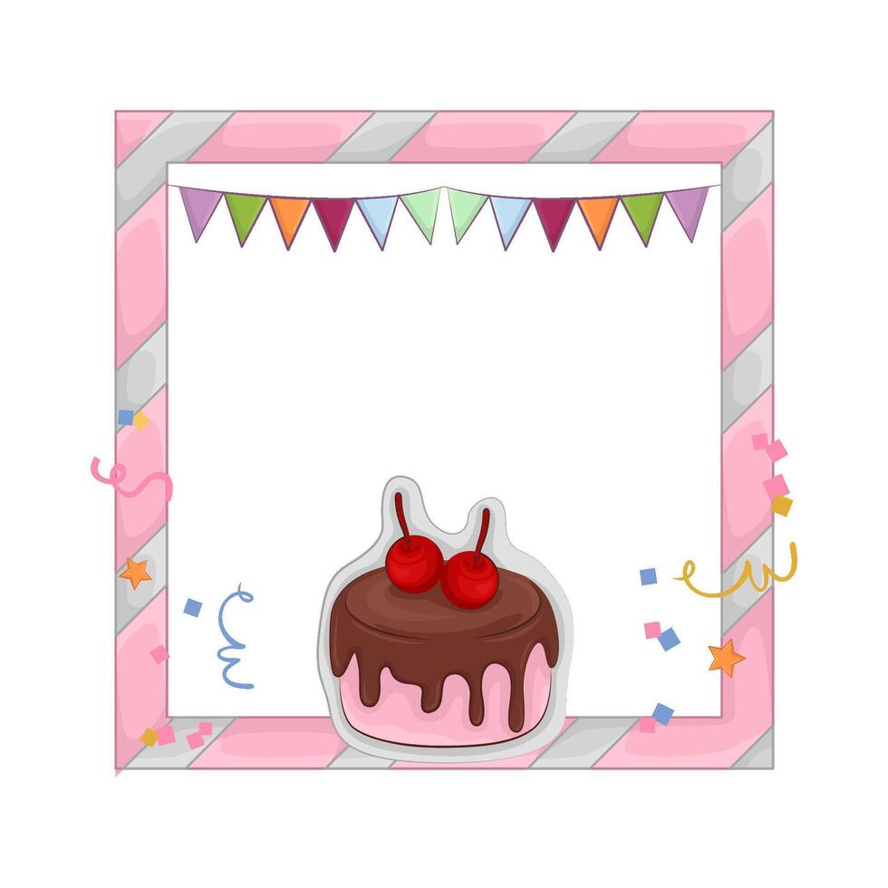 ilustración de cumpleaños marco vector