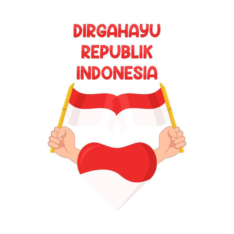 Illustration of Dirgahayu Republik Indonesia vector