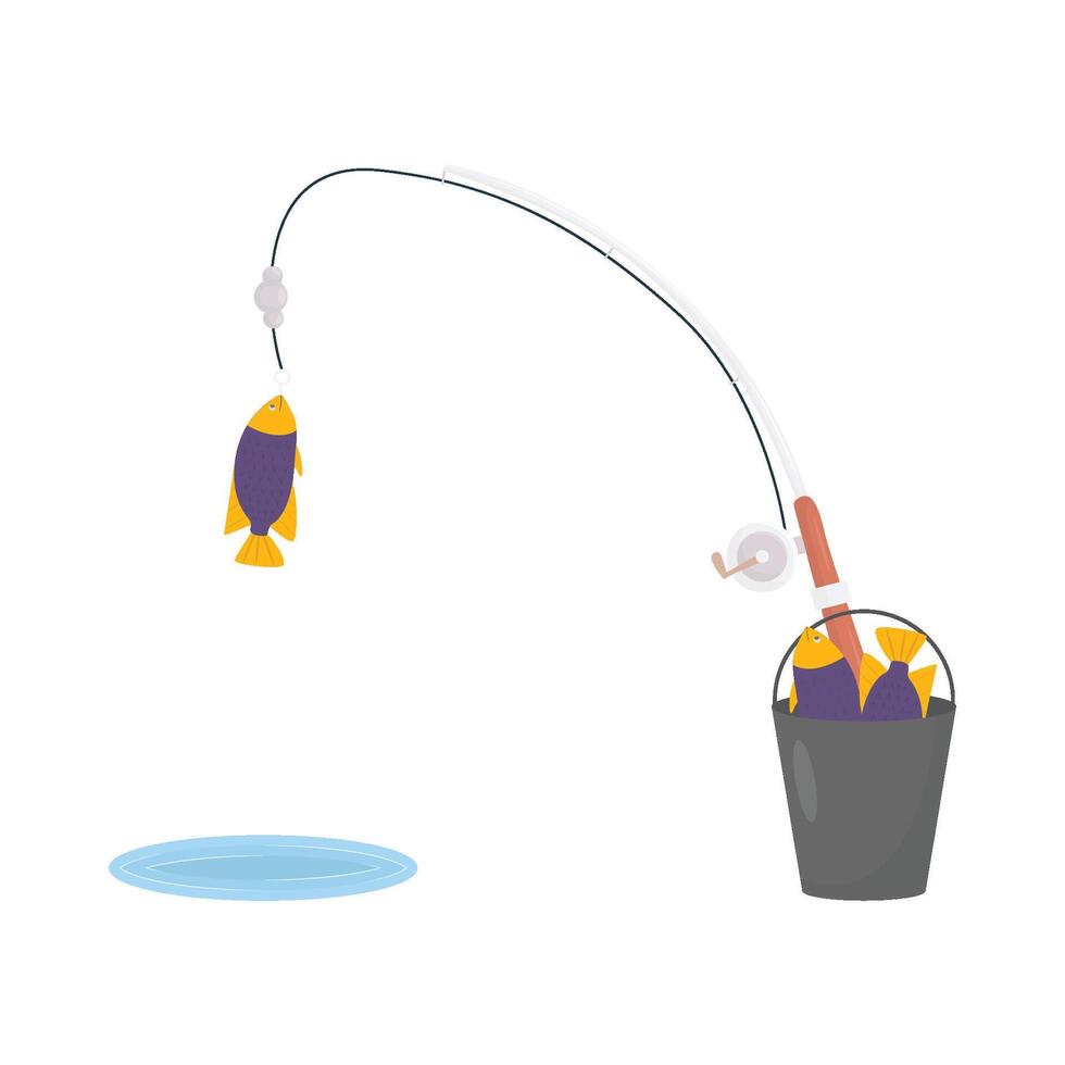 Illustration of fishing vector