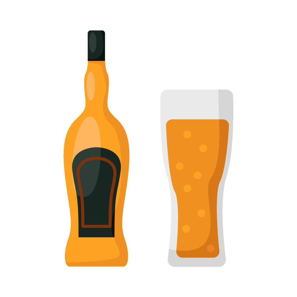 ilustración de alcohol bebida vector