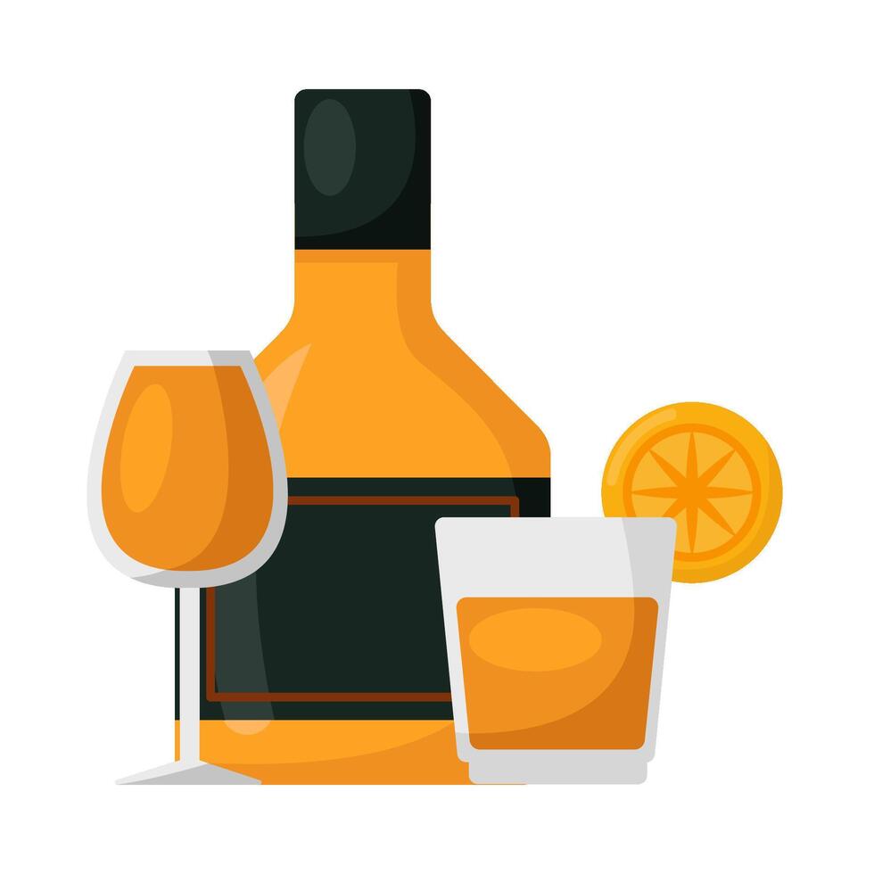 ilustración de alcohol bebida vector