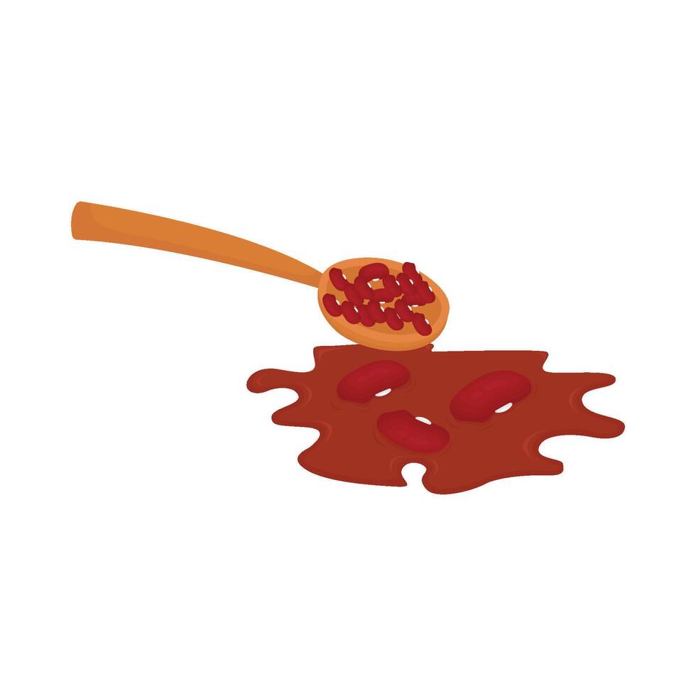 Illustration of red bean vector