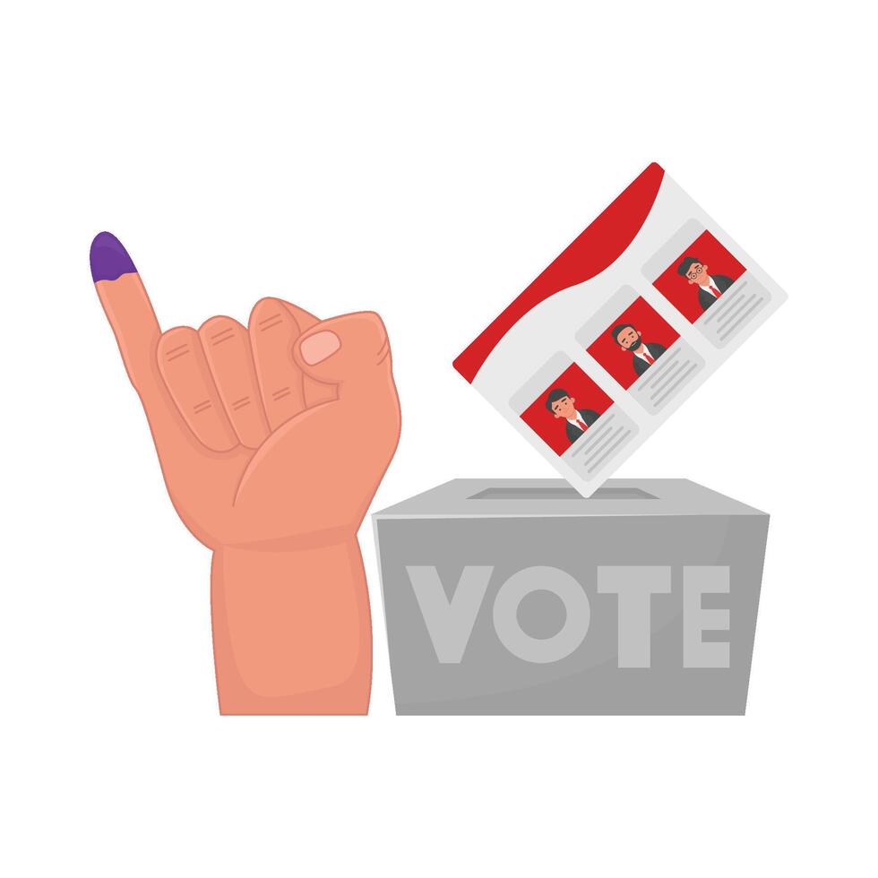 Illustration of ballot box vector