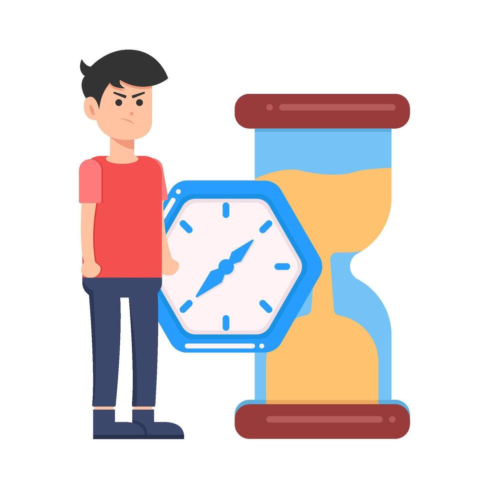 Illustration of hourglass vector