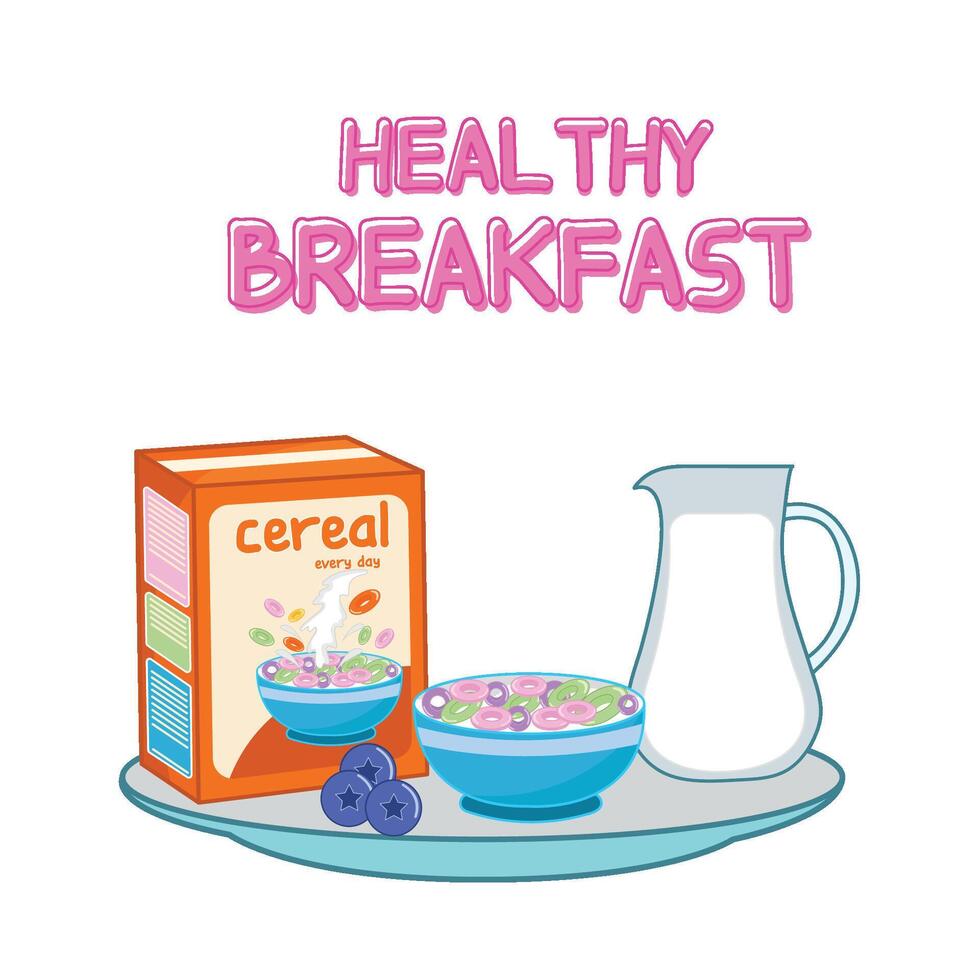 ilustración de cereal caja vector