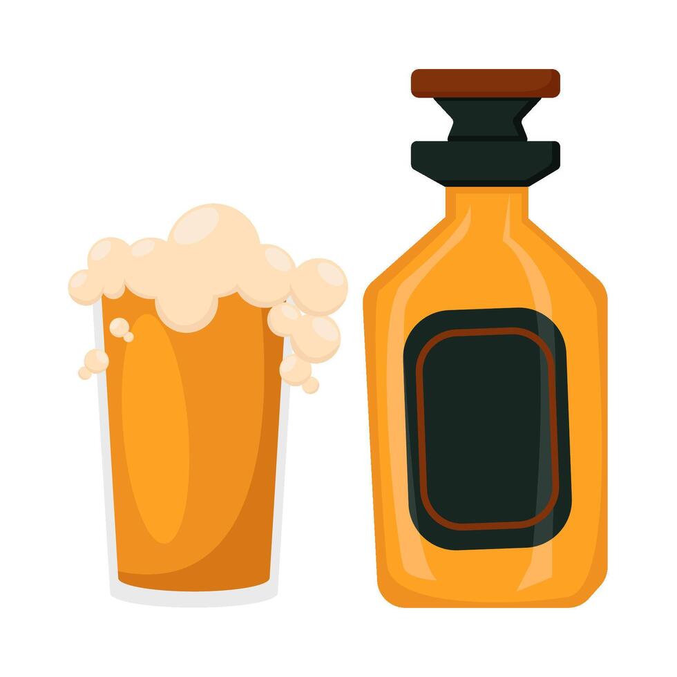 ilustración de alcohol bebida vector