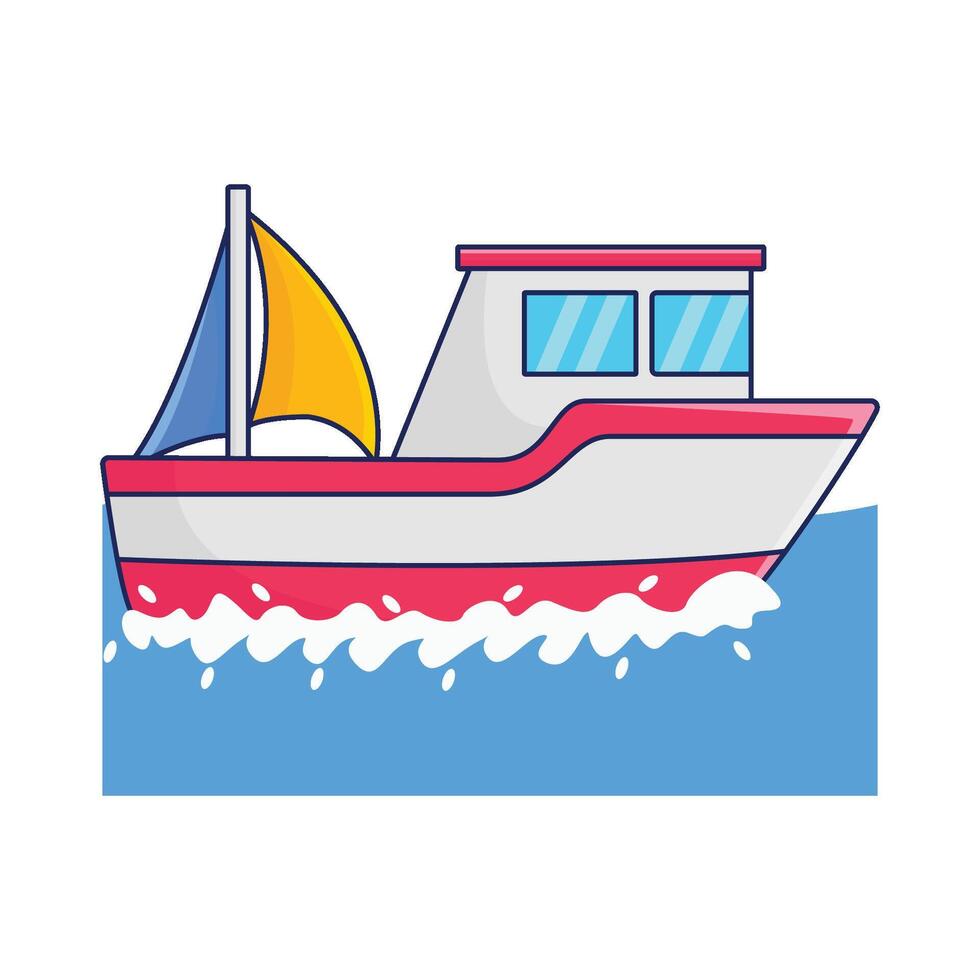 Illustration of boat vector