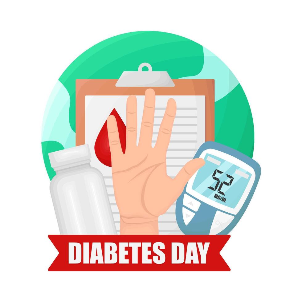 Illustration of world diabetes day vector