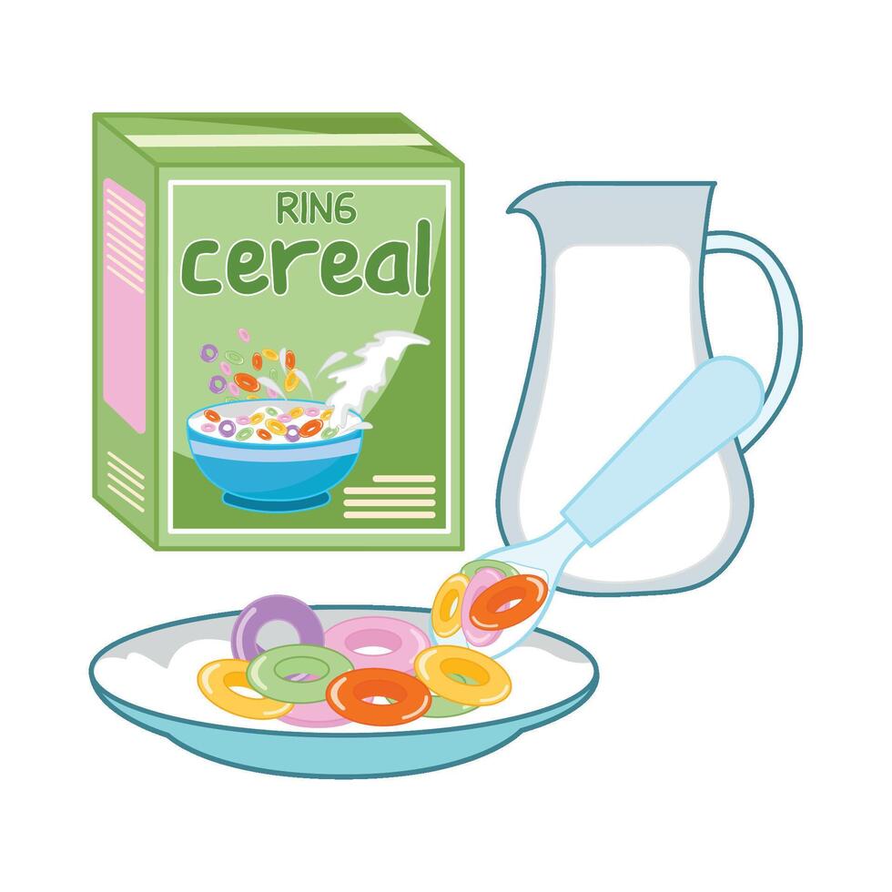 Illustration of cereal box vector