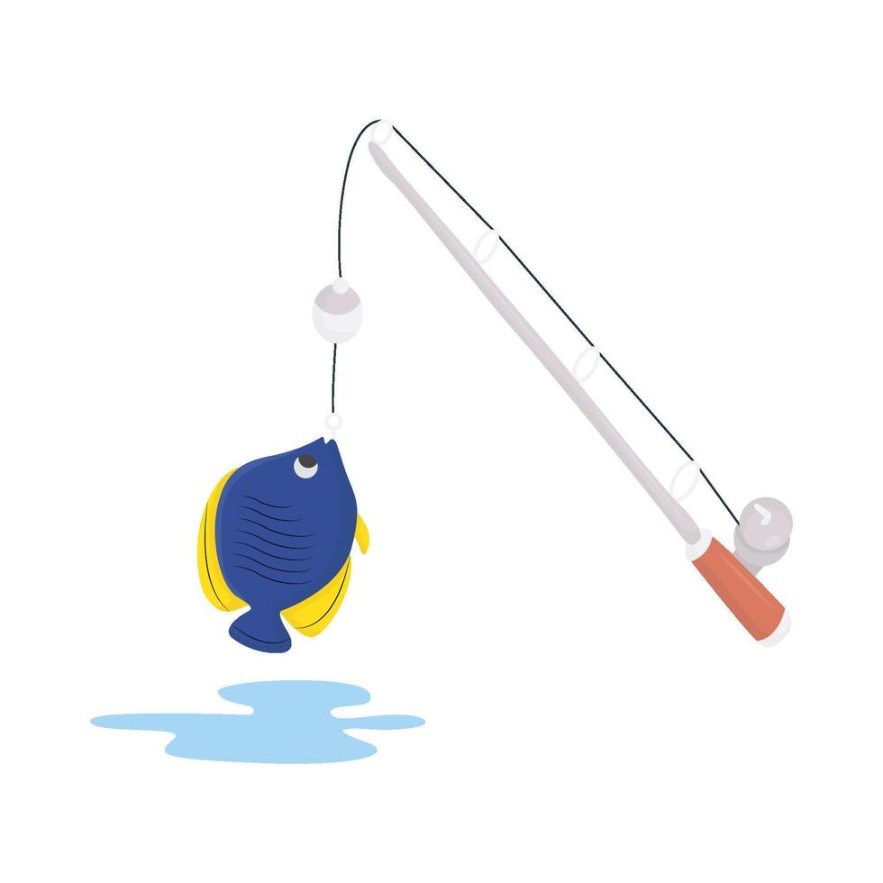 Illustration of fishing vector