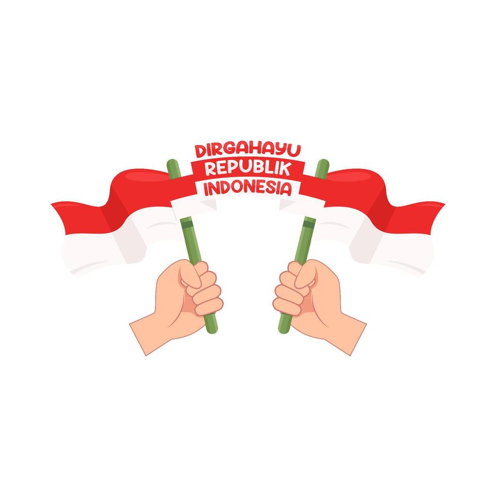 Illustration of Dirgahayu Republik Indonesia vector