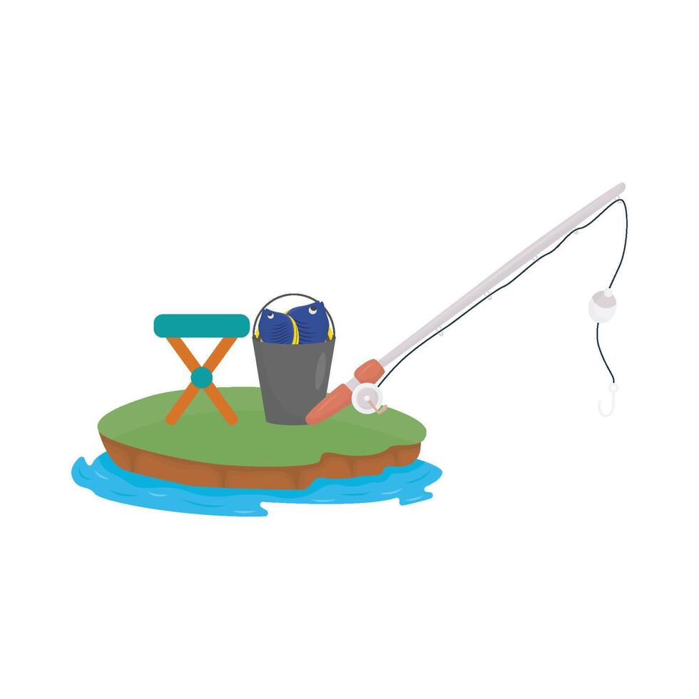 Illustration of fishing vector