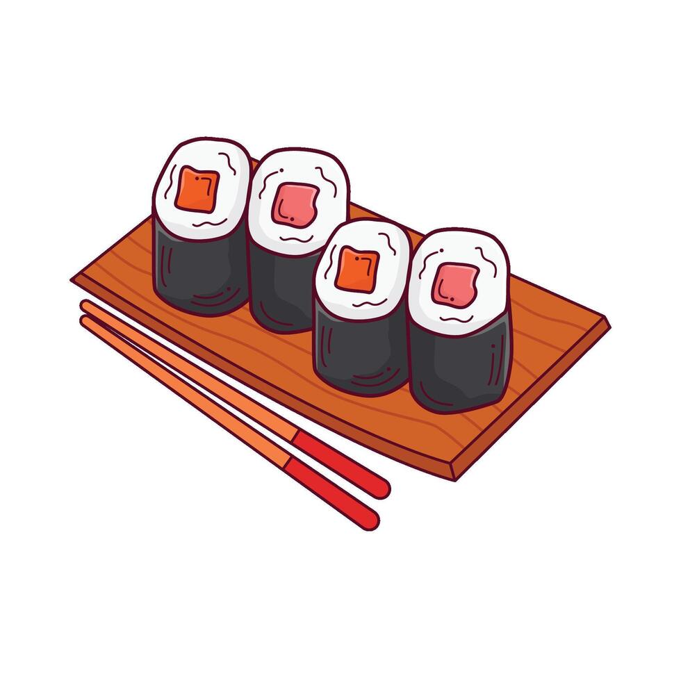 Illustration of sushi vector