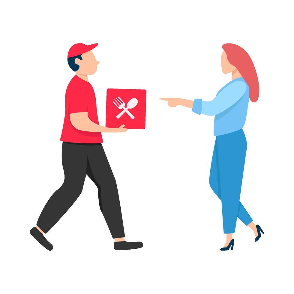Illustration of delivery man vector