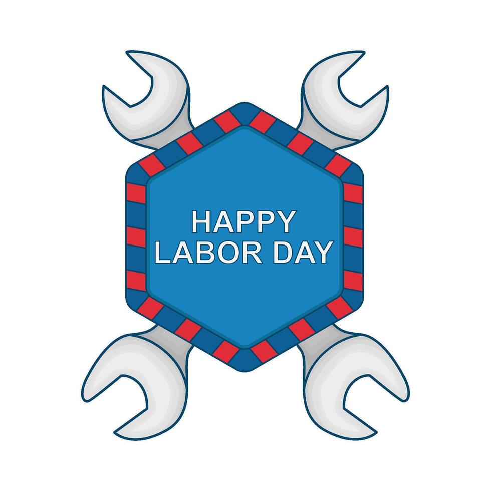 Illustration of happy labor day vector