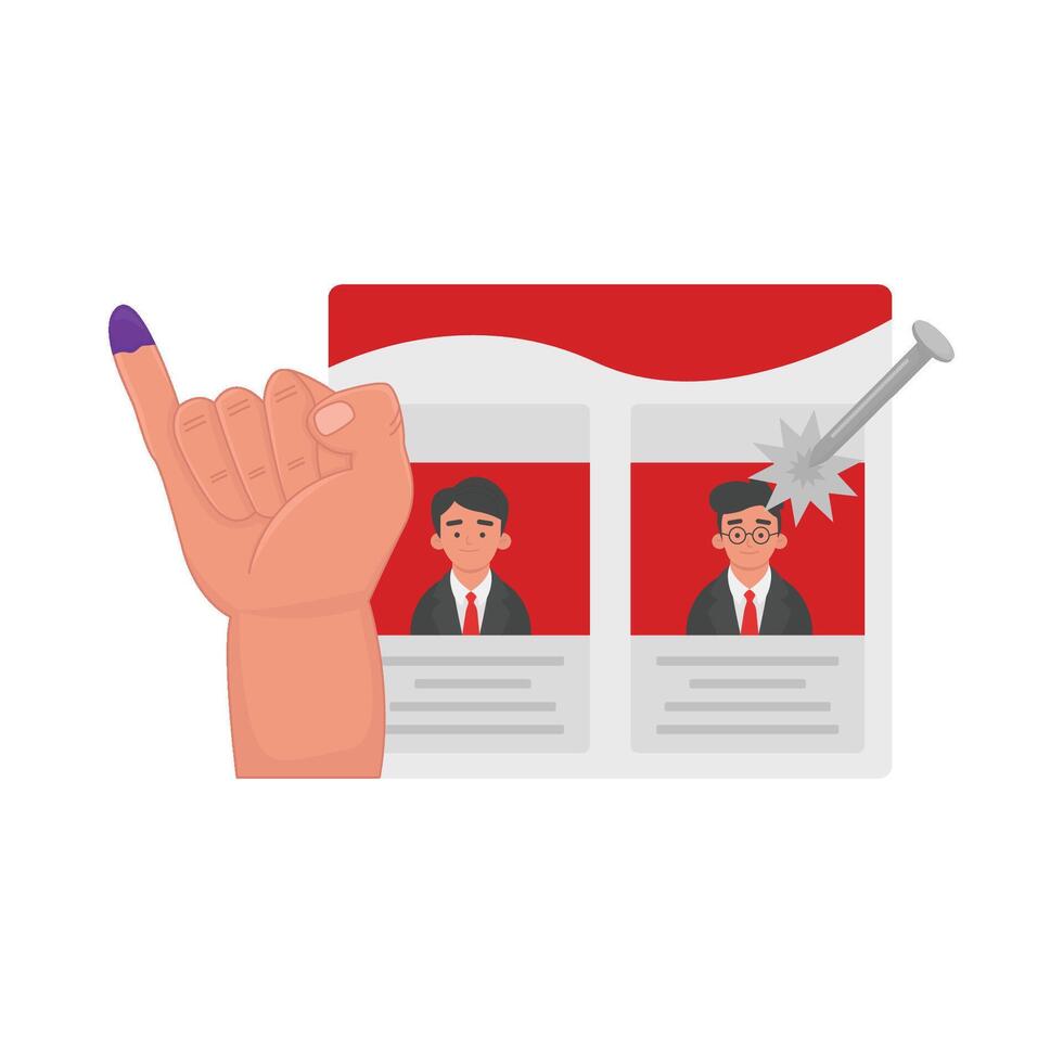 Illustration of election paper vector