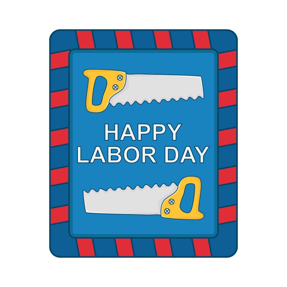 ilustración de contento labor día vector