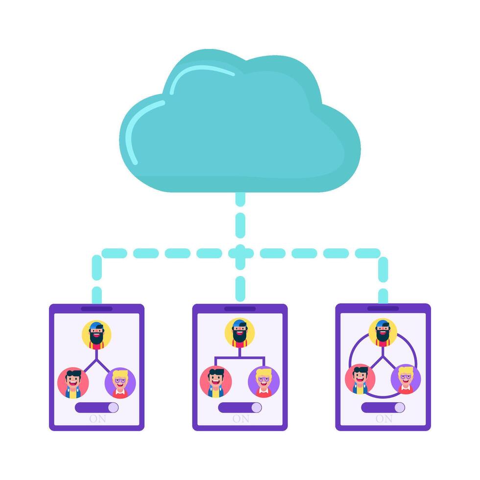 Illustration of people network vector