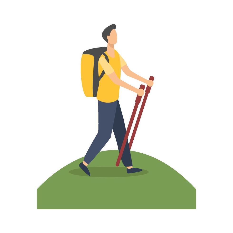 Illustration of hiking vector