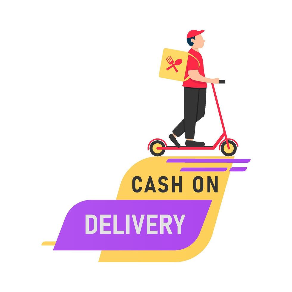 Illustration of delivery man vector