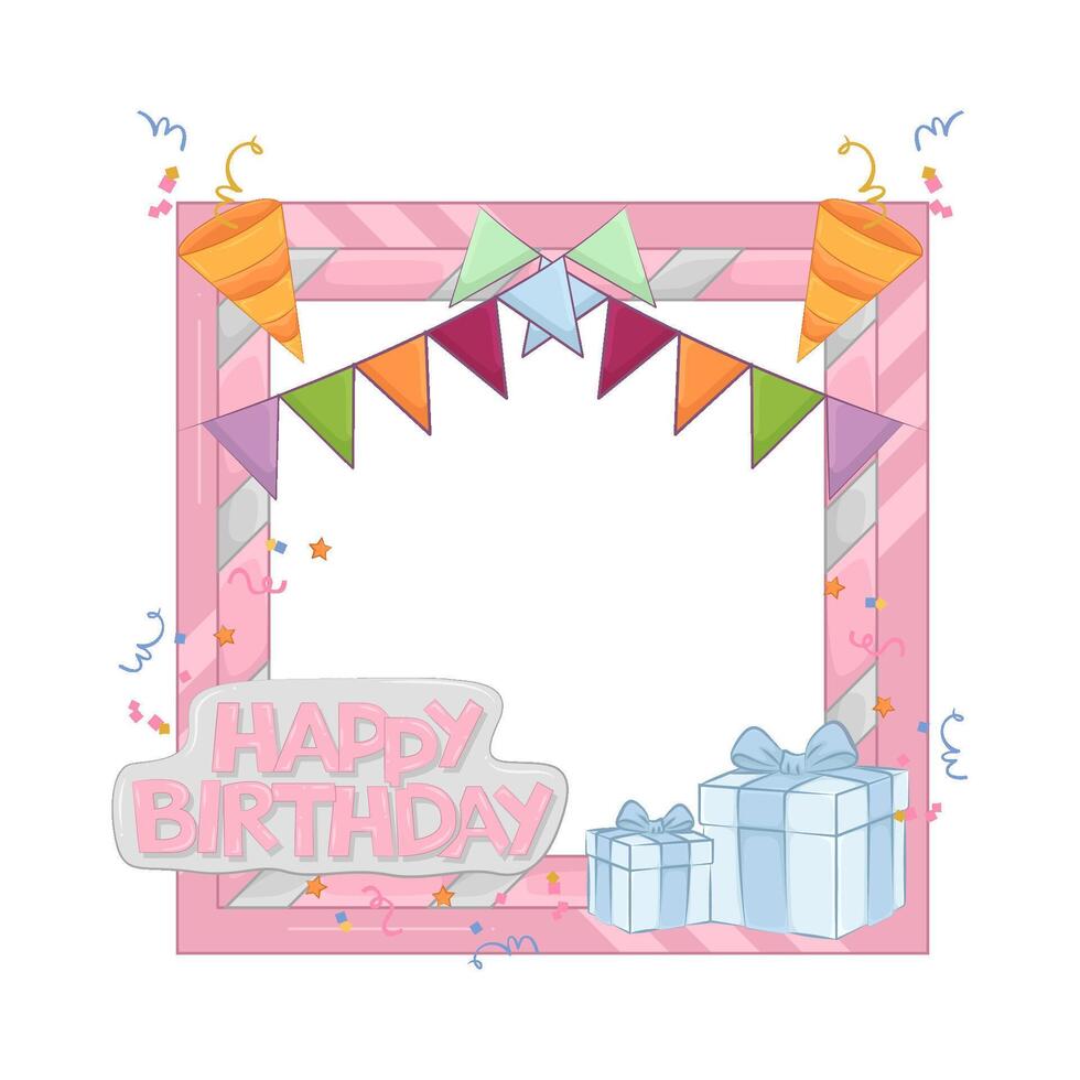 Illustration of birthday frame vector