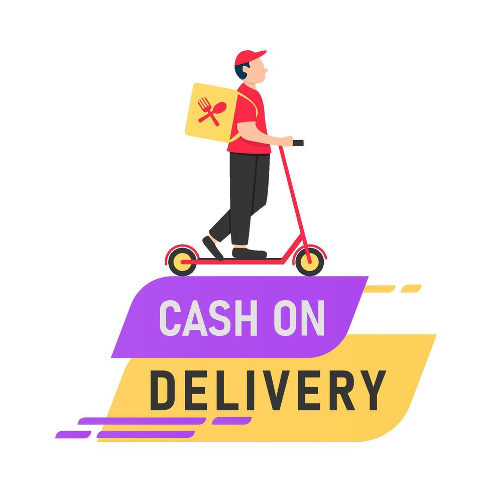 Illustration of delivery man vector