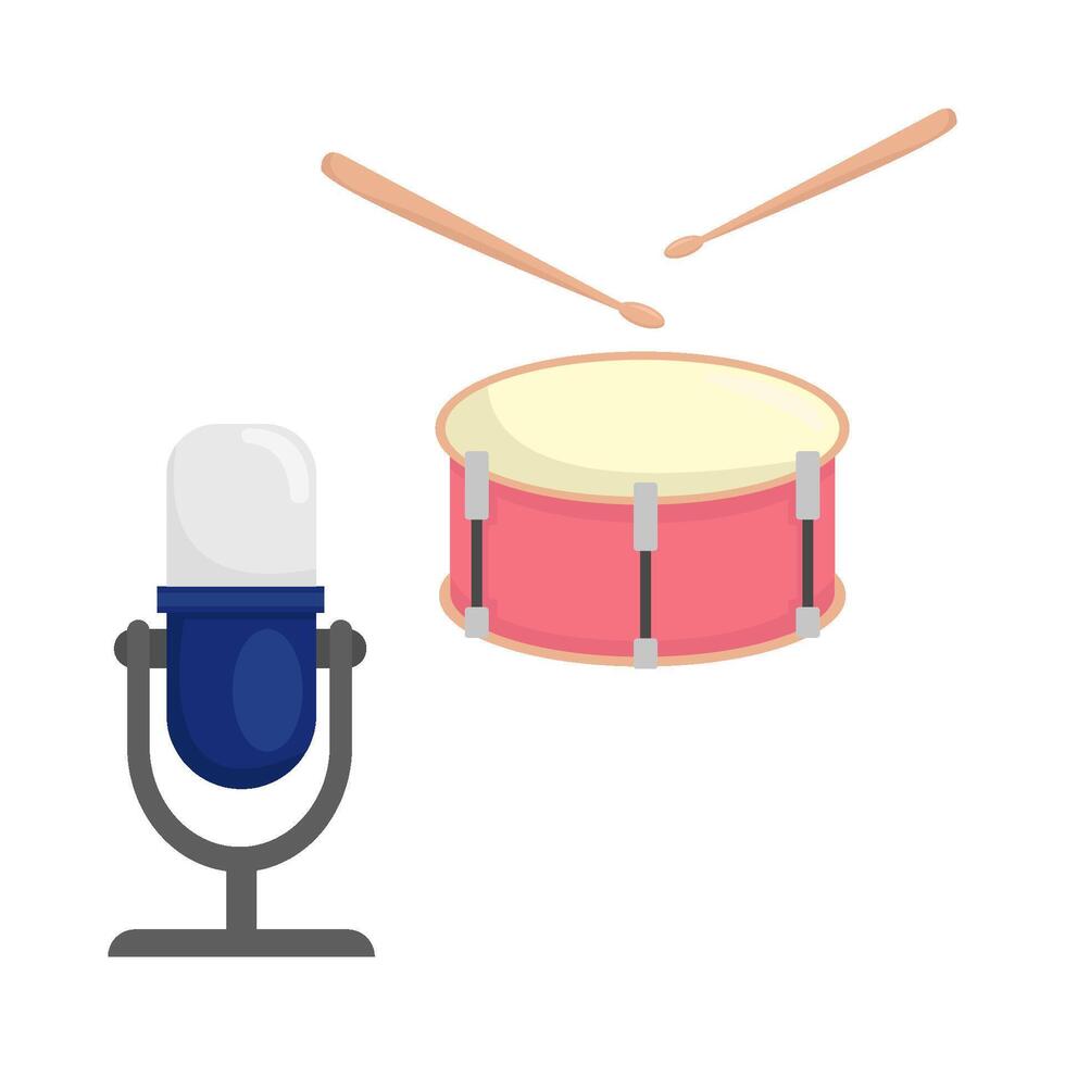 Illustration of drum vector