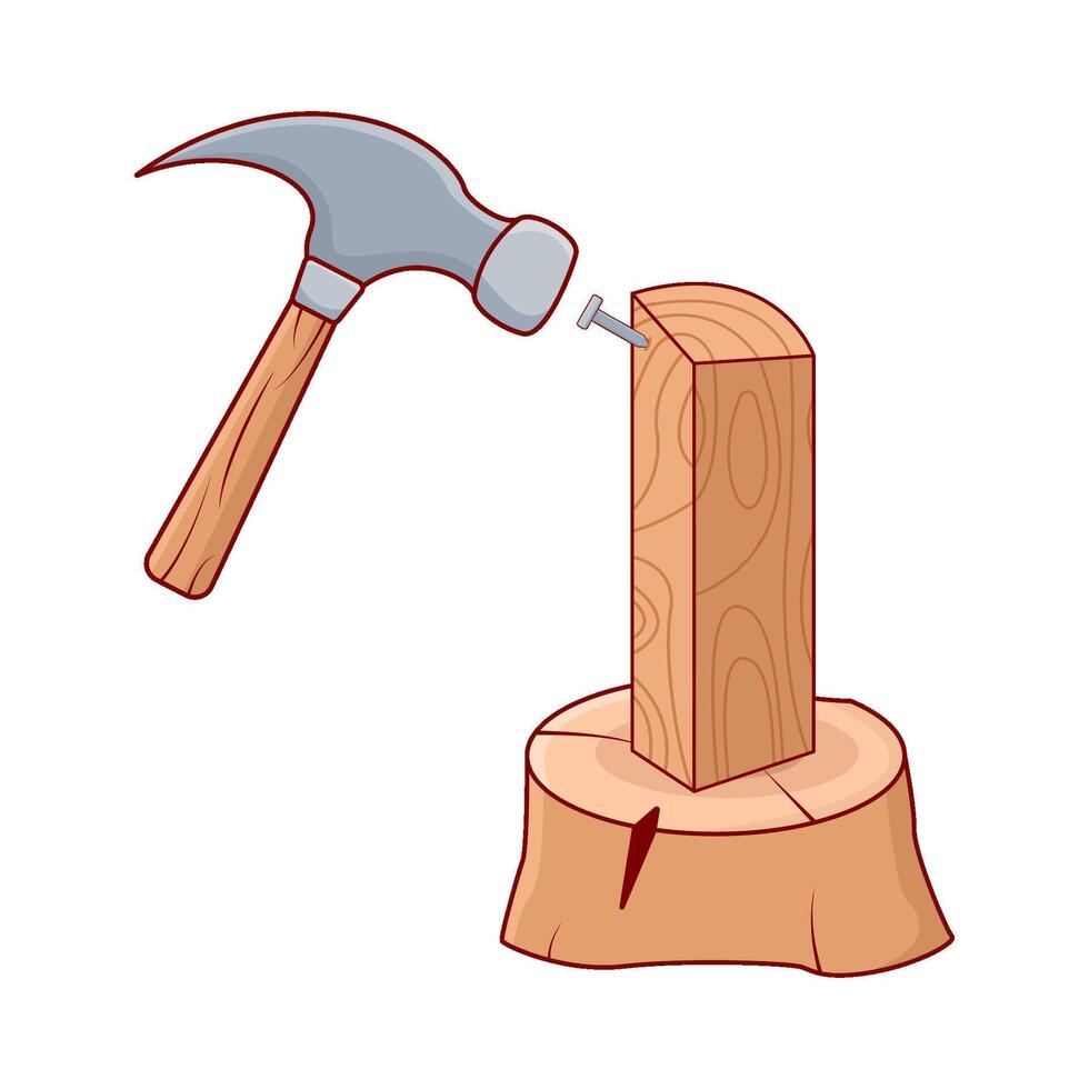 Illustration of hammer vector