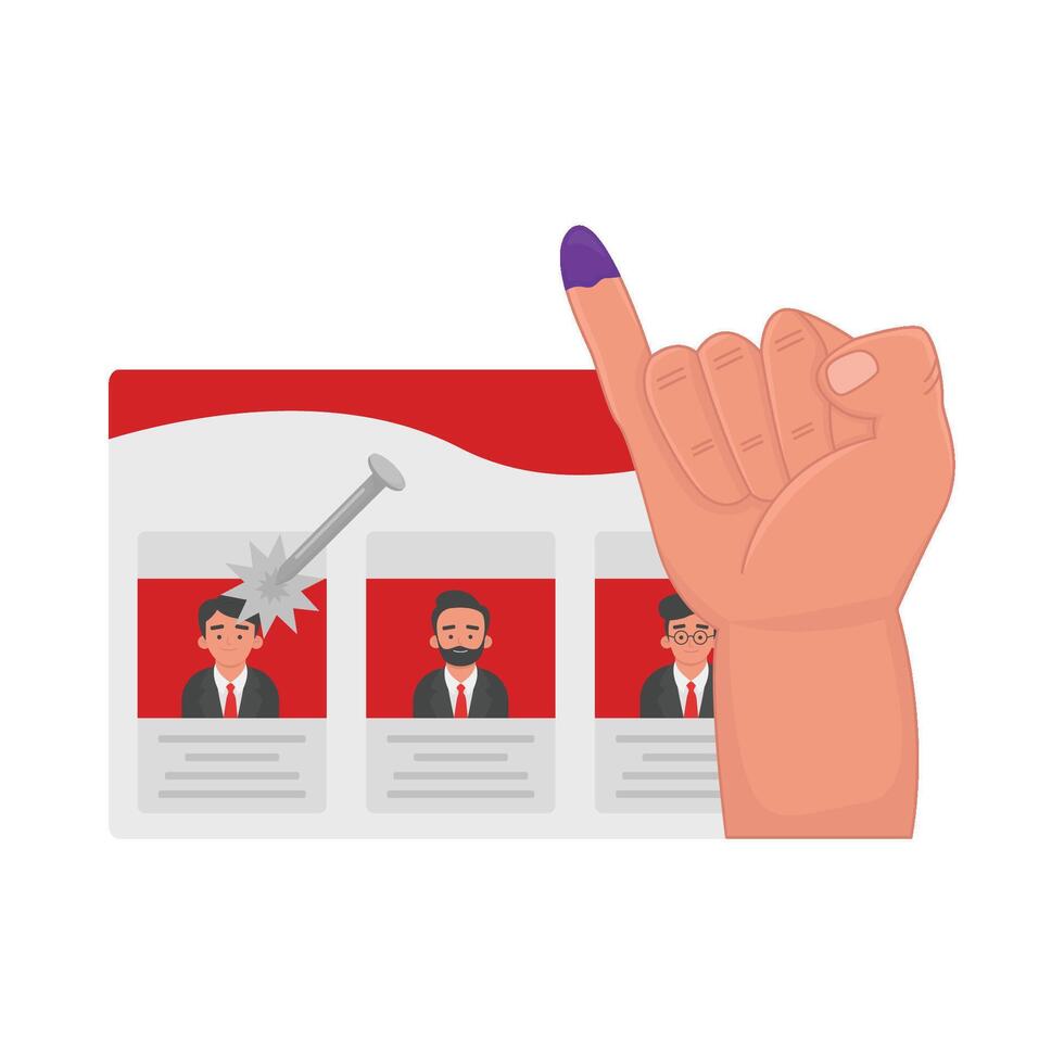 Illustration of election paper vector