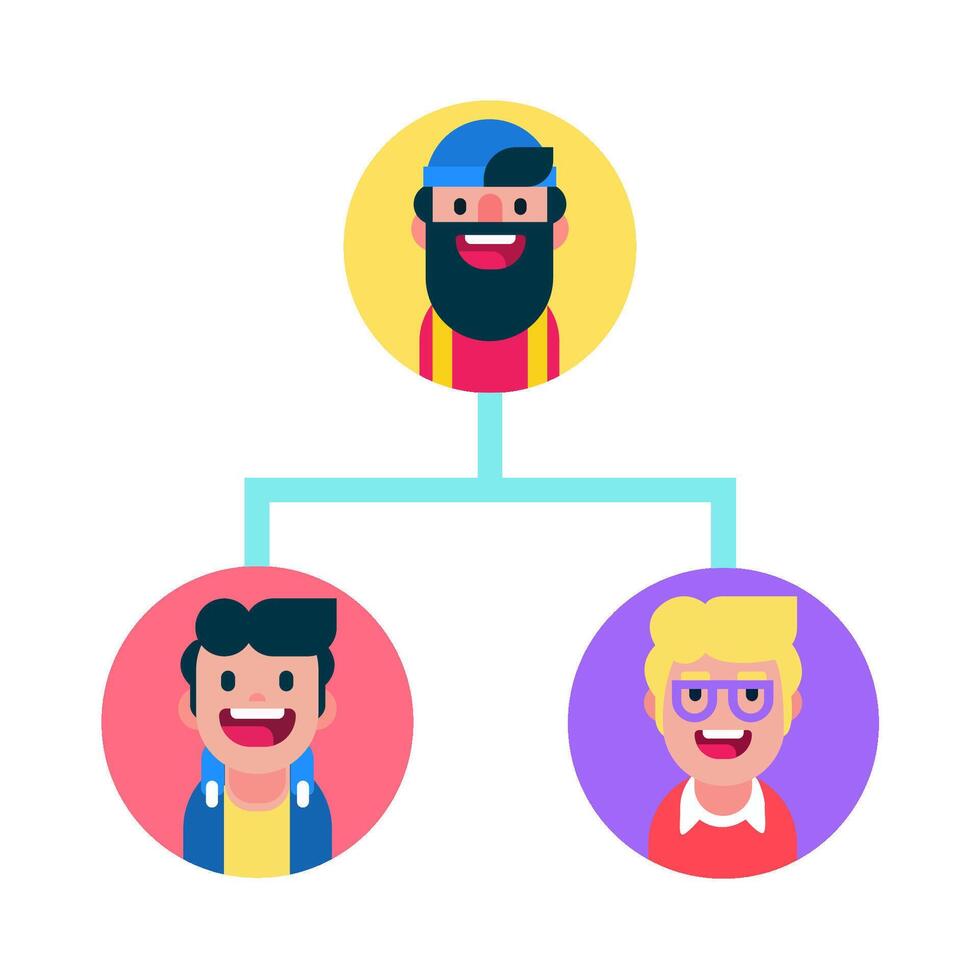 Illustration of people network vector