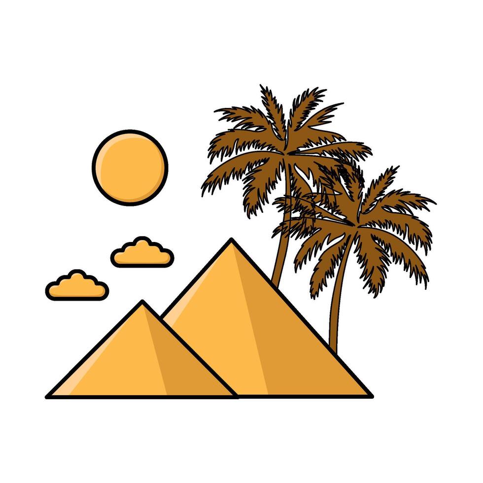 Illustration of Egypt pyramid vector