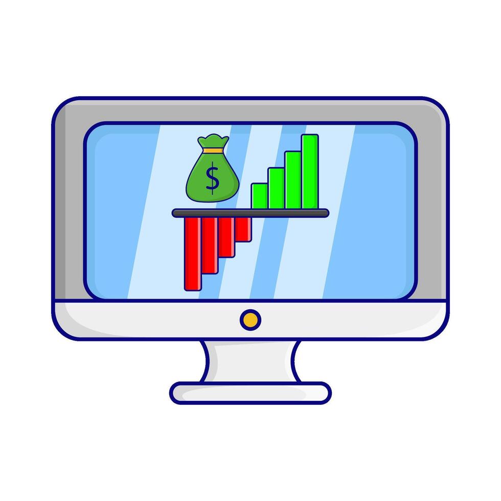 ilustración de en línea inversión vector