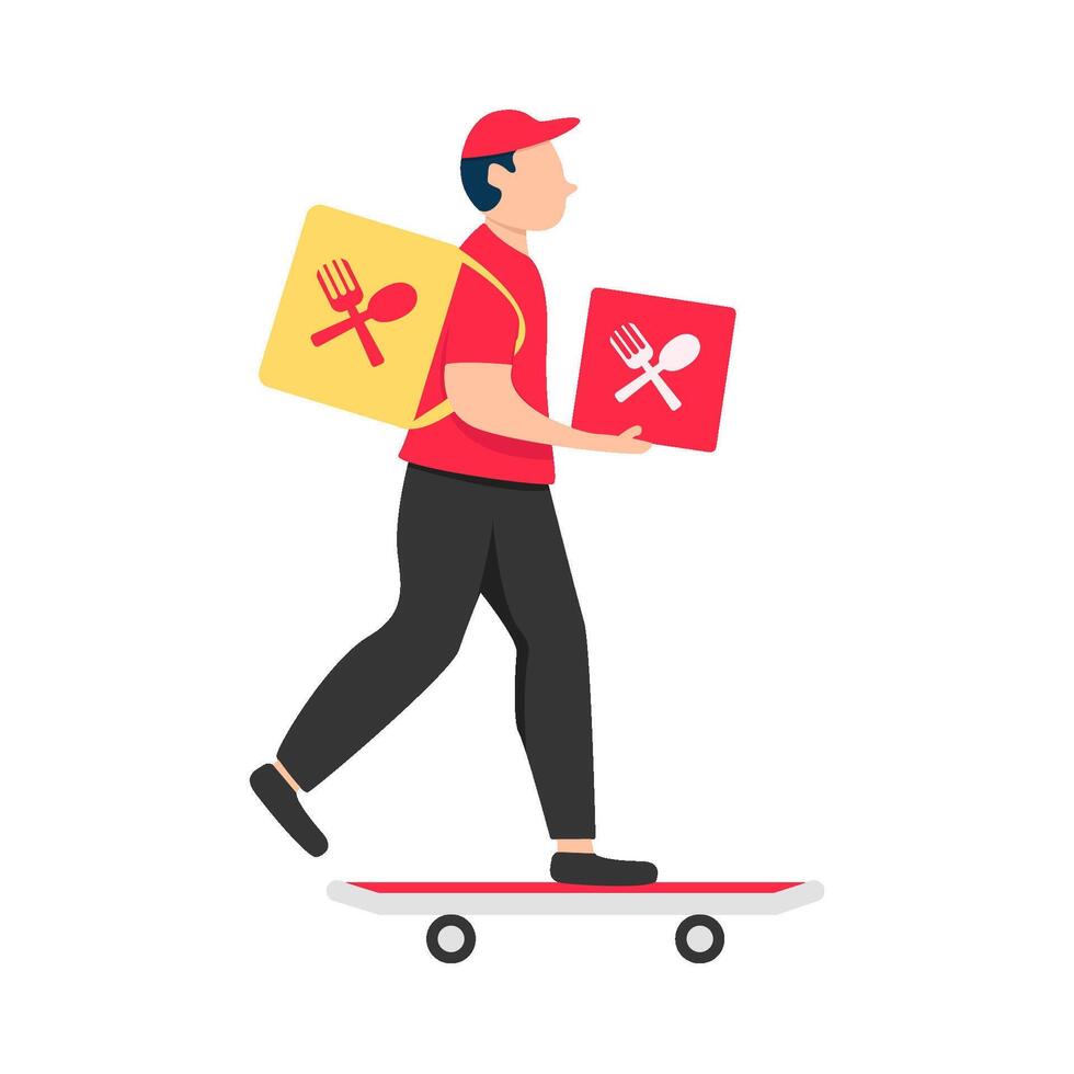 Illustration of delivery man vector