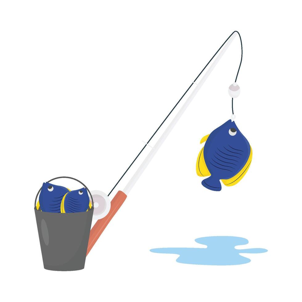 Illustration of fishing vector