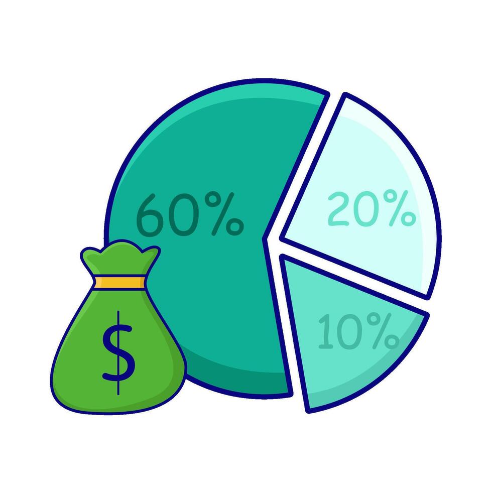 Illustration of pie chart vector