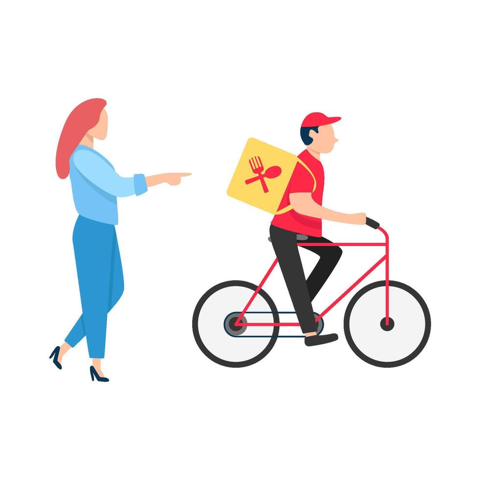 Illustration of delivery man vector