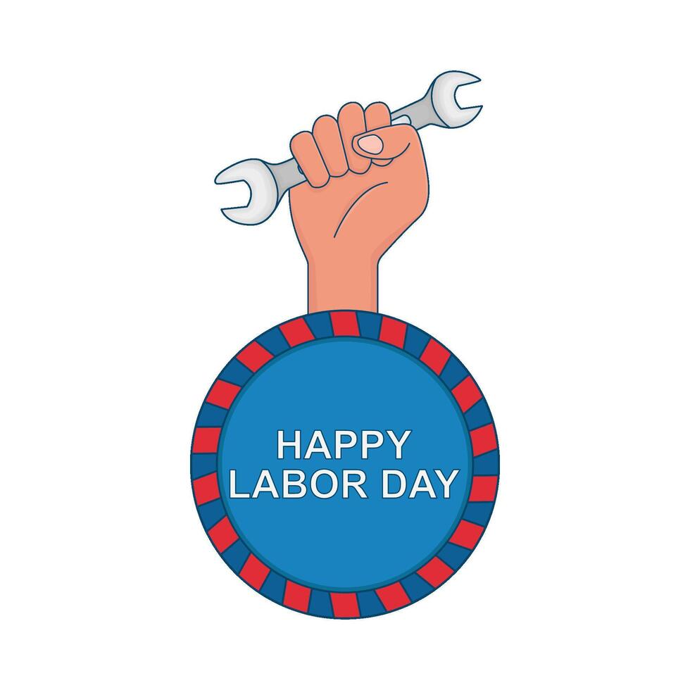 Illustration of happy labor day vector