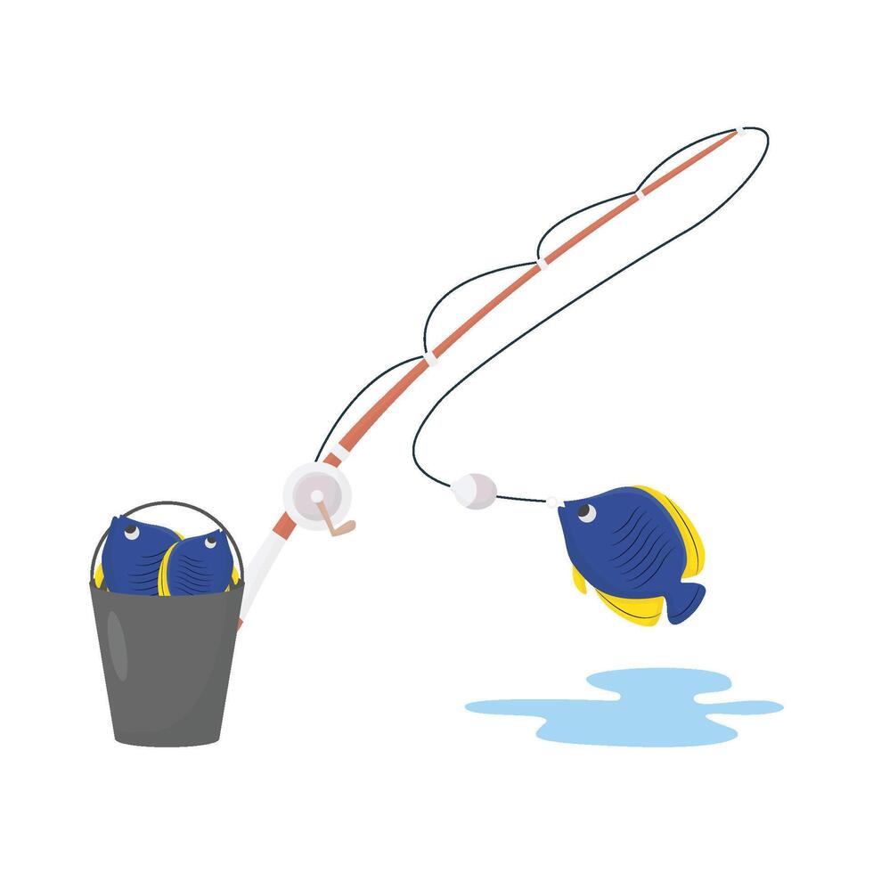 Illustration of fishing vector