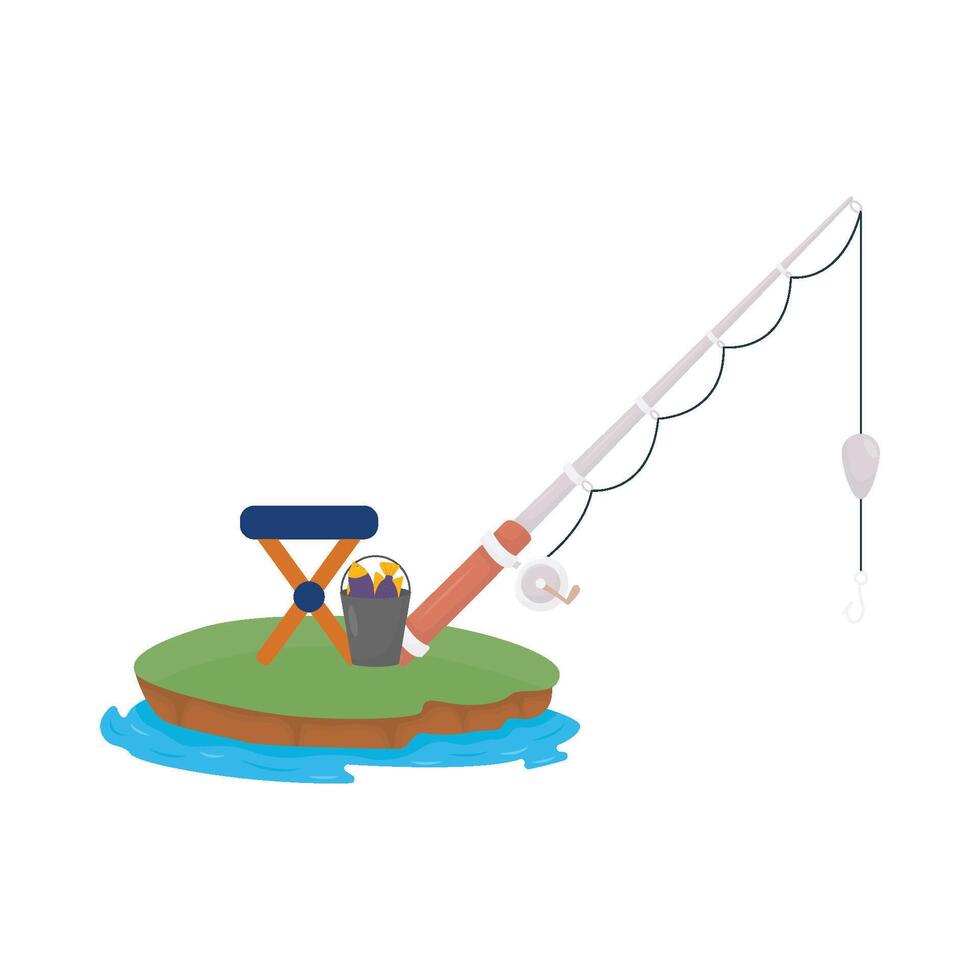 Illustration of fishing vector