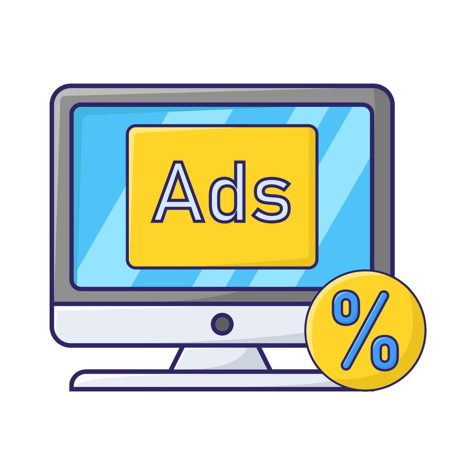 Illustration of online advertising vector