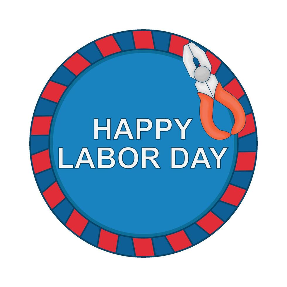 Illustration of happy labor day vector
