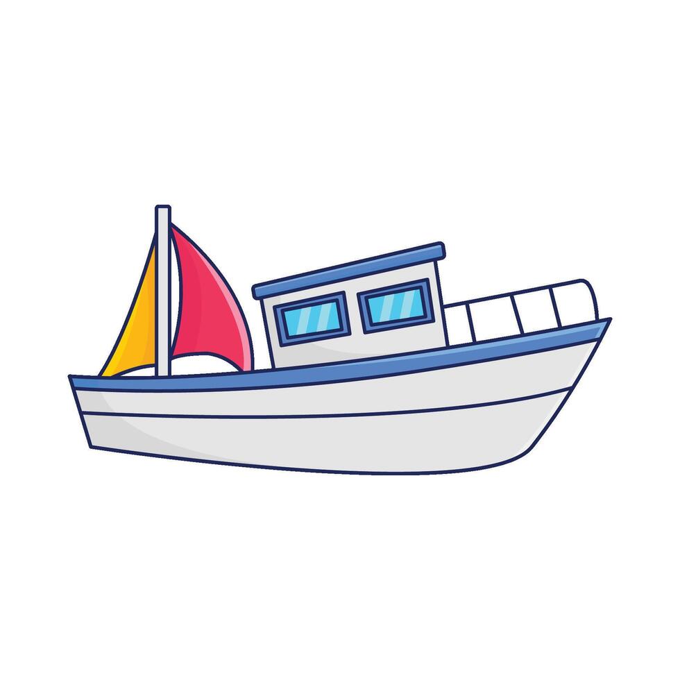 ilustración de barco vector
