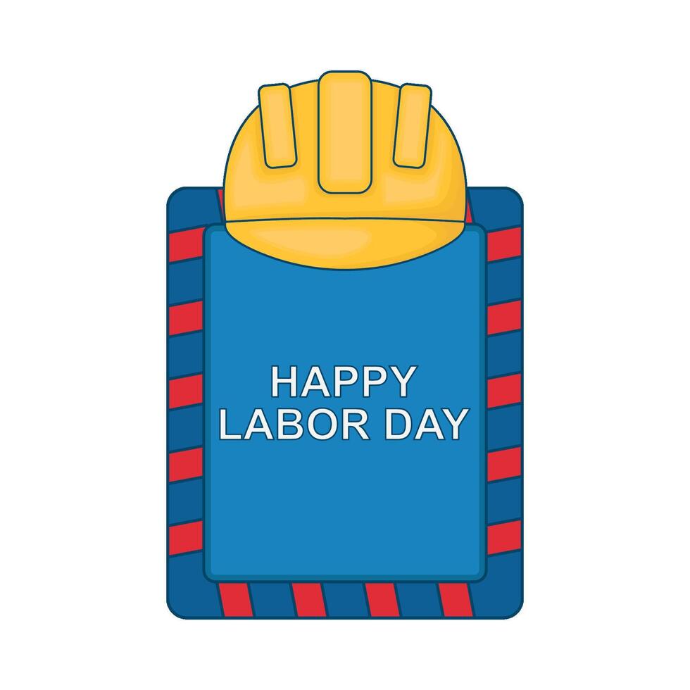 ilustración de contento labor día vector