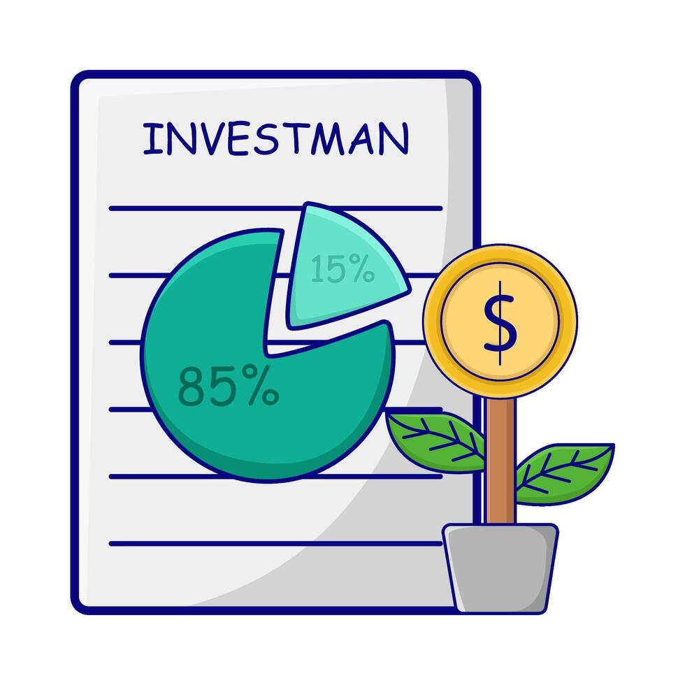 ilustración de inversión análisis vector