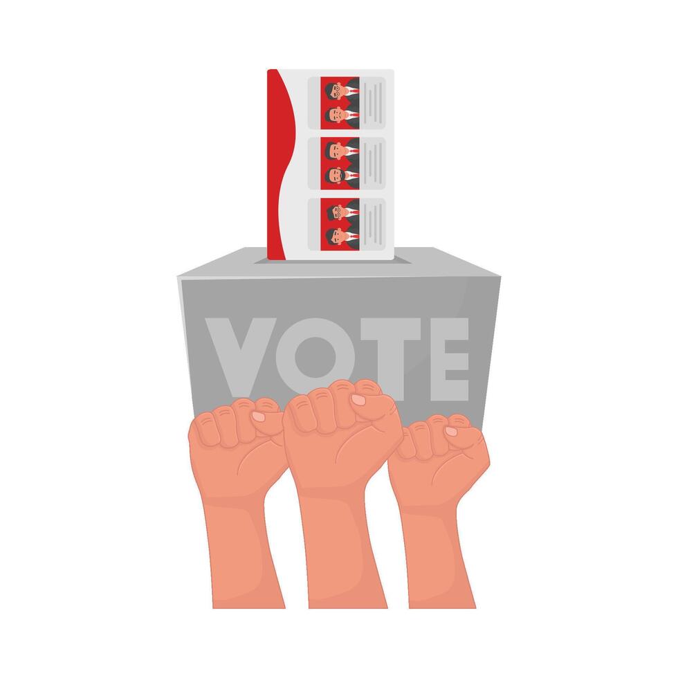 Illustration of ballot box vector