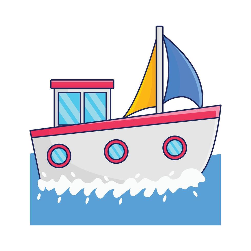 Illustration of boat vector