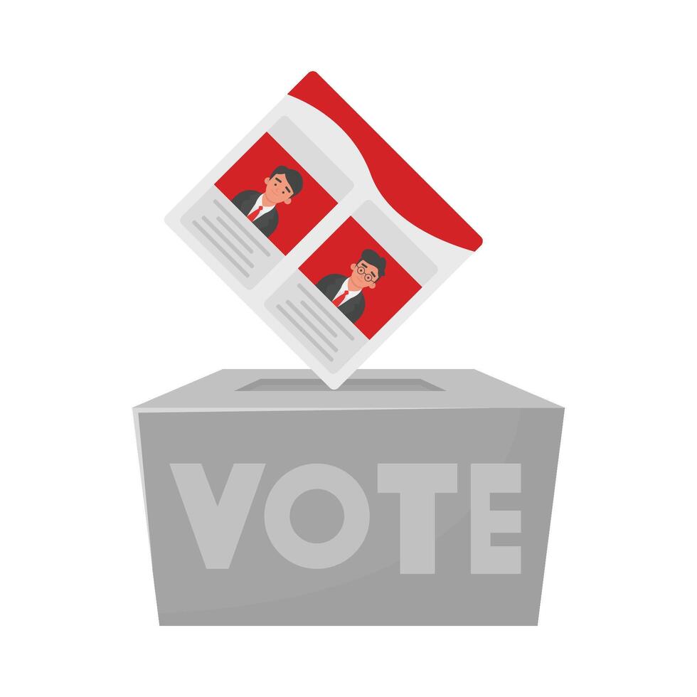 Illustration of ballot box vector