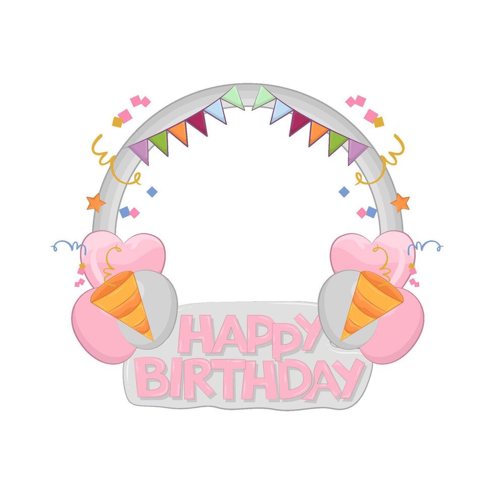 Illustration of birthday frame vector